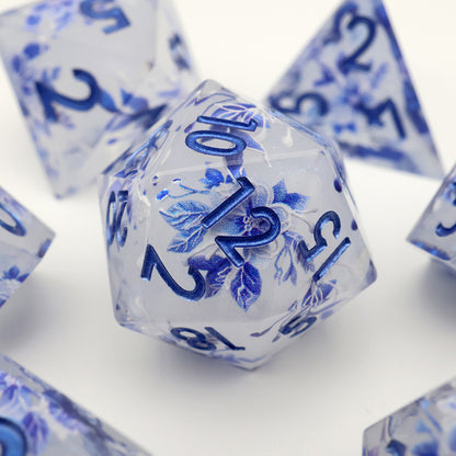 Snowflower | Art Core Dice| 7 Piece Set