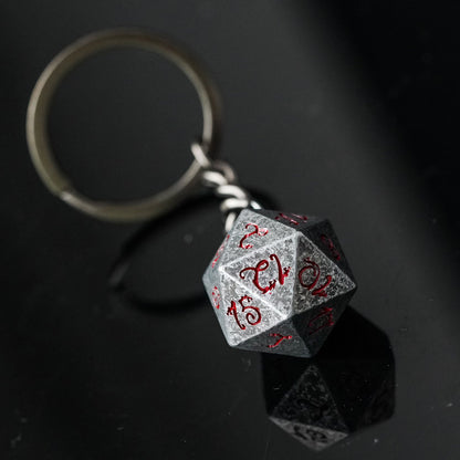 Keyring | Stone Effect | Metal D20