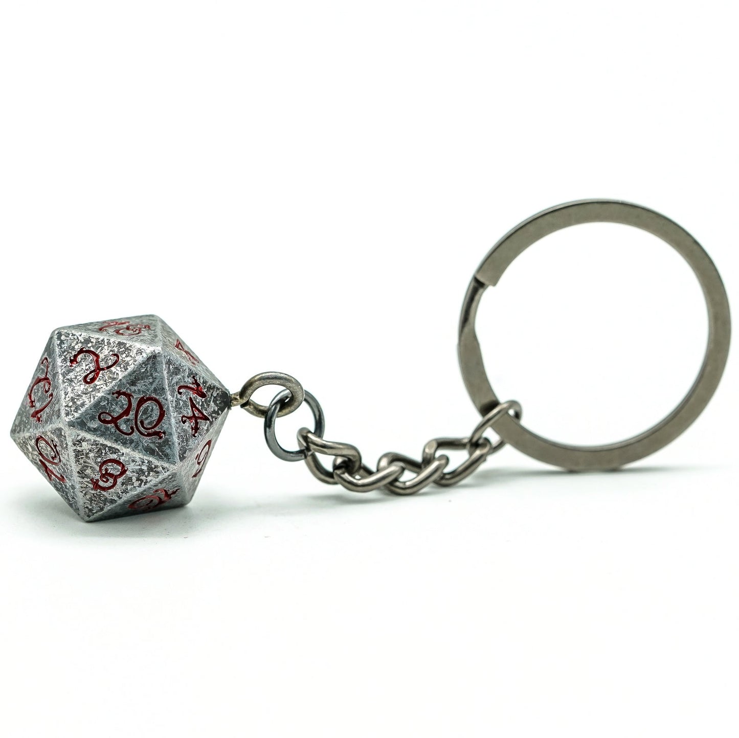 Keyring | Stone Effect | Metal D20