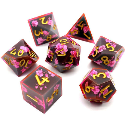 Death Blossom | Art Core Dice| 7 Piece Set - Tabletop Dominion