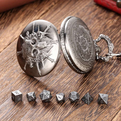 Death's Keeper | Pocket Watch Case | Ancient Silver - Tabletop Dominion