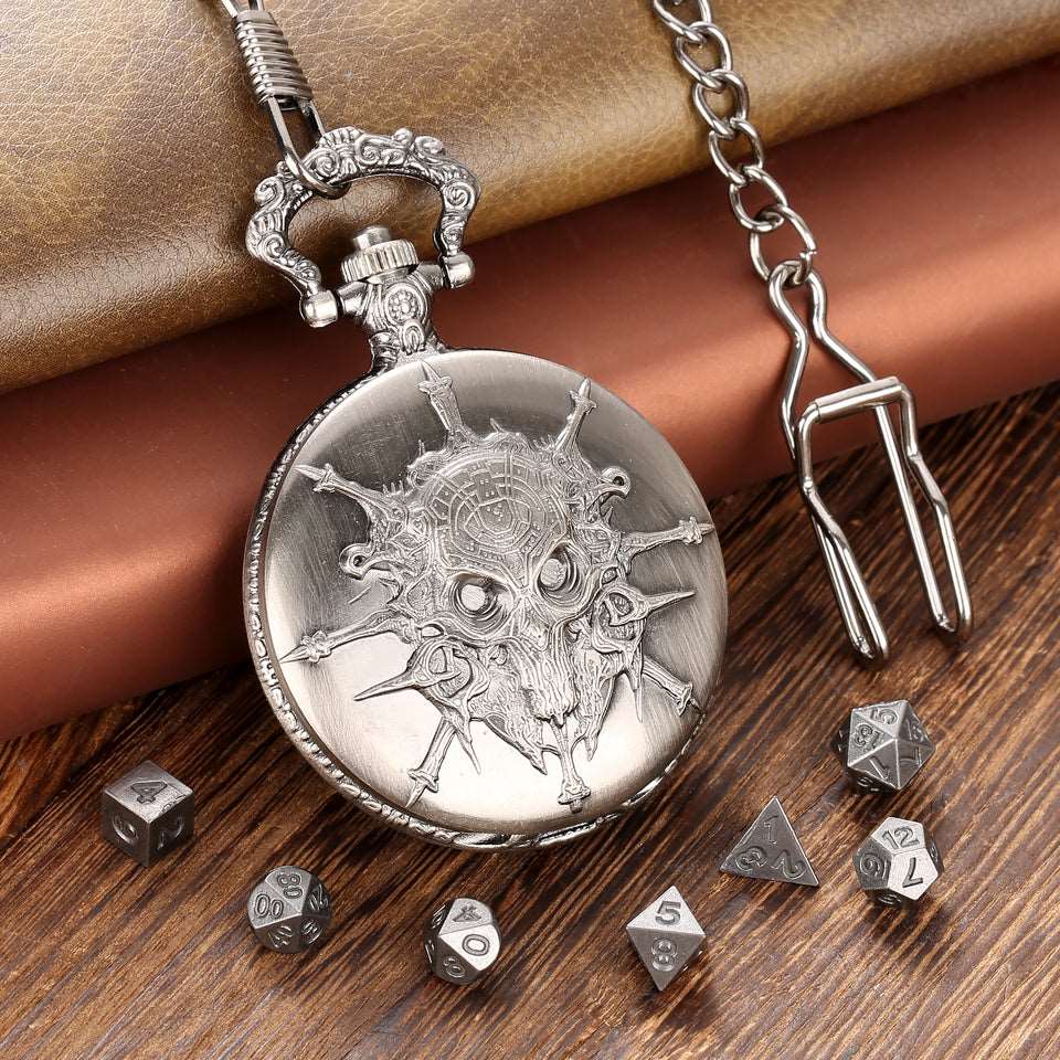 Death's Keeper | Pocket Watch Case | Ancient Silver - Tabletop Dominion