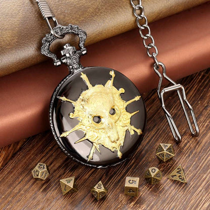 Death's Keeper | Pocket Watch Case | Black/Gold - Tabletop Dominion