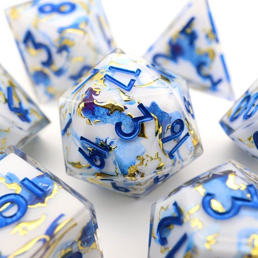 Devine Marble | Art Core Dice | 7 Piece Set