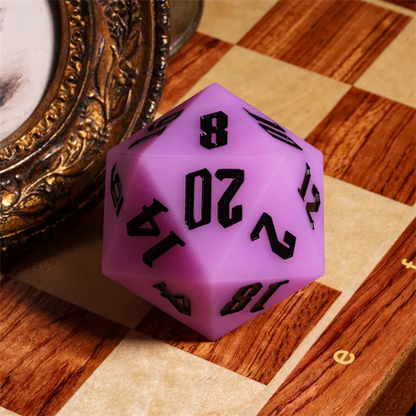 Jester's Bounce | 55mm Luminous D20 Silicone | Purple