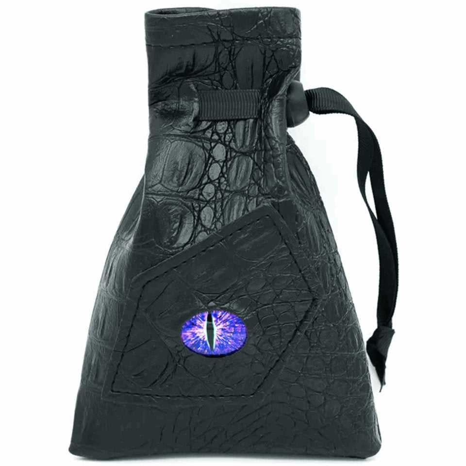 Dragon's Vault | Purple Eye | Vegan Leather Dice Bag - Tabletop Dominion