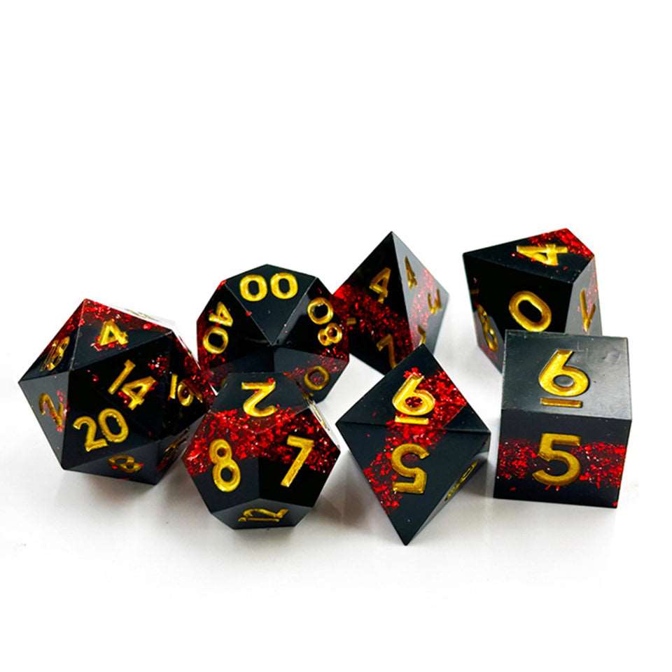 Druid's Vein | Sharp Edge Dice | 7 Piece Set - Tabletop Dominion