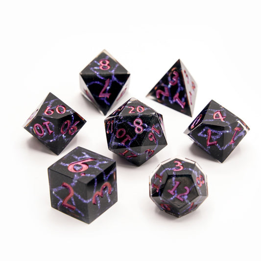 Violet Rift | Art Core Dice| 7 Piece Set