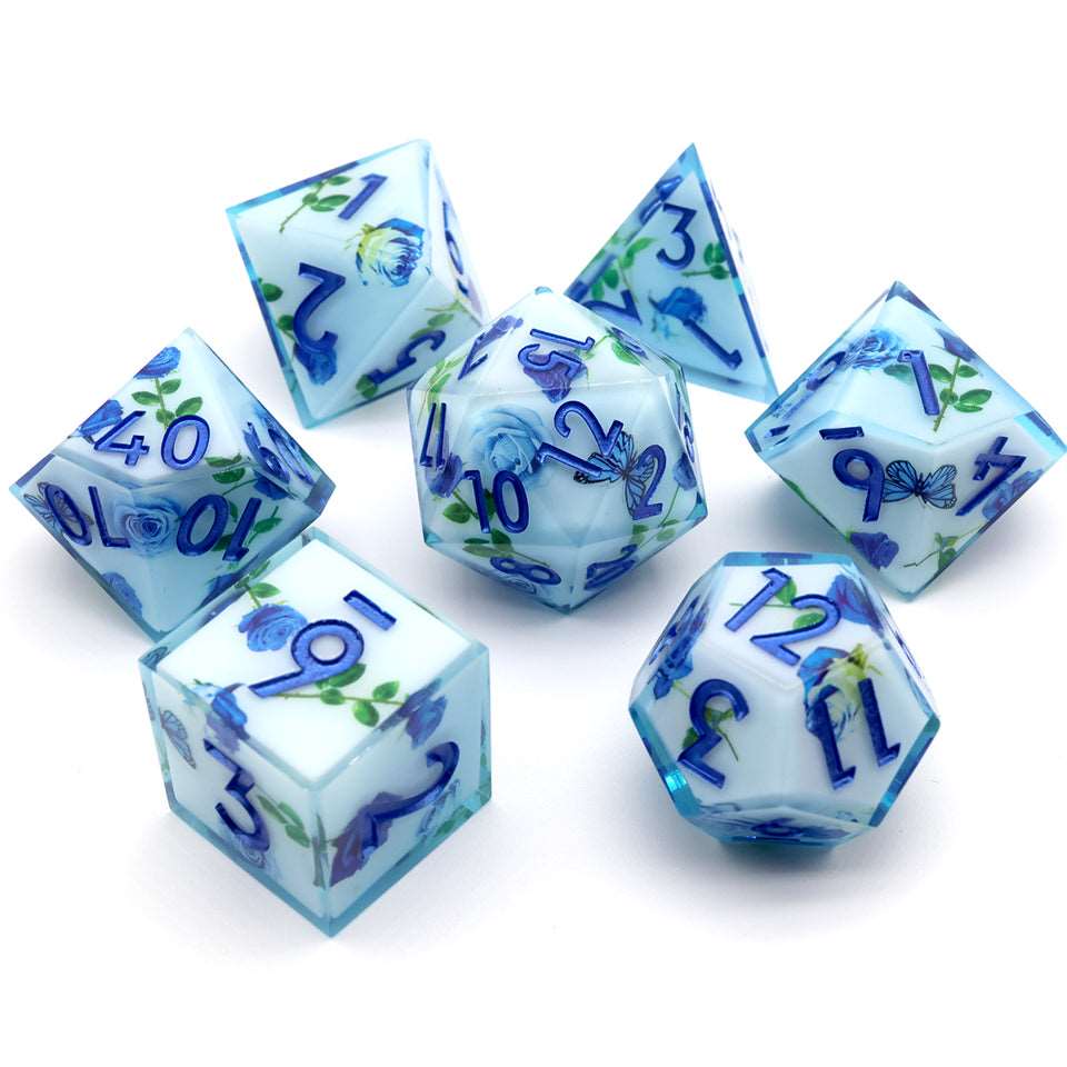 Enchanted China | Art Core Dice| 7 Piece Set - Tabletop Dominion