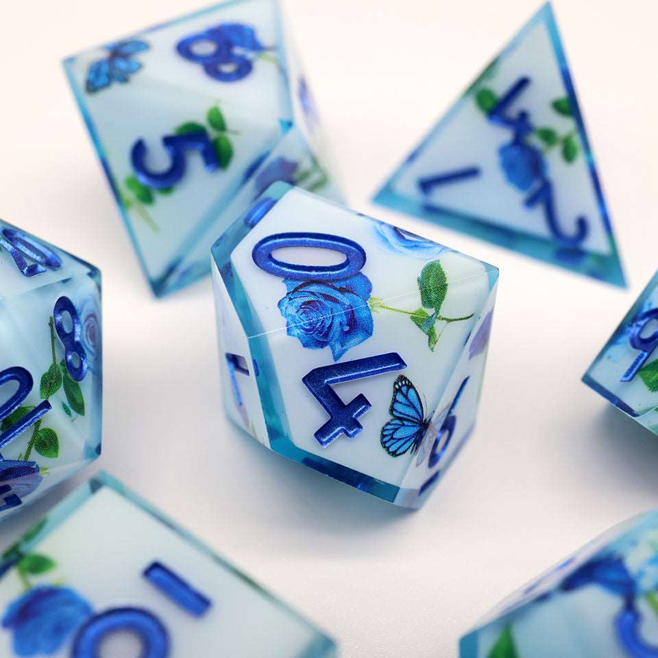 Enchanted China | Art Core Dice| 7 Piece Set - Tabletop Dominion