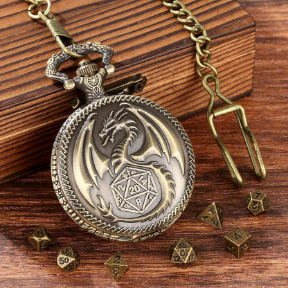 Fate's Guardian | Pocket Watch Case | Ancient Gold - Tabletop Dominion