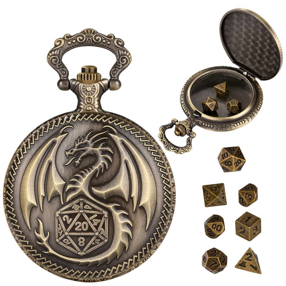 Fate's Guardian | Pocket Watch Case | Ancient Gold - Tabletop Dominion