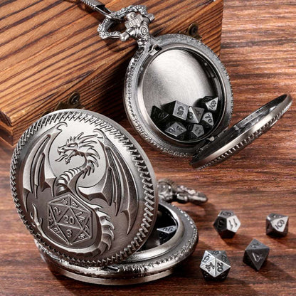 Fate's Guardian | Pocket Watch Case | Ancient Silver - Tabletop Dominion