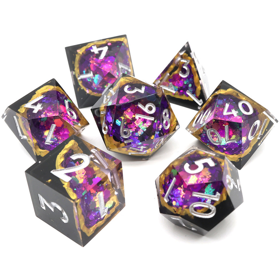 Regal Relic | Geode Dice | 7 Piece Set