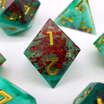 Fey Spark | Sharp Edge Dice | 7 Piece Set - Tabletop Dominion