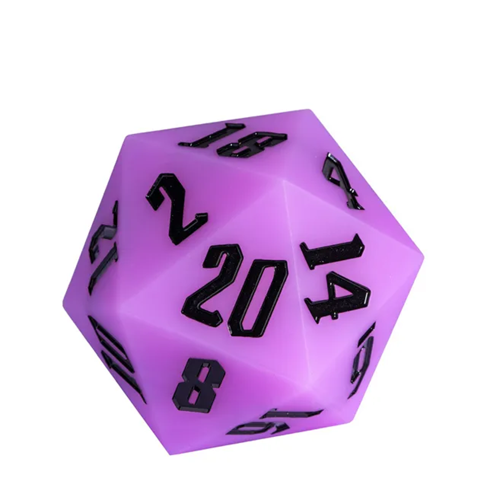 Jester's Bounce | 55mm Luminous D20 Silicone | Purple