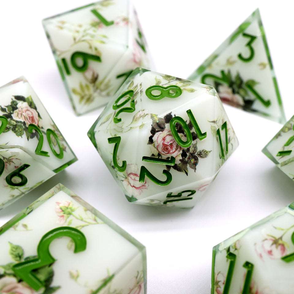 Floral Notes | Art Core Dice| 7 Piece Set - Tabletop Dominion