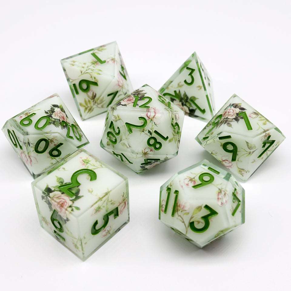 Floral Notes | Art Core Dice| 7 Piece Set - Tabletop Dominion