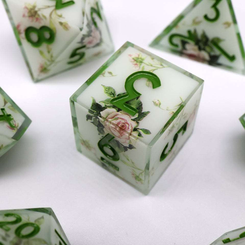 Floral Notes | Art Core Dice| 7 Piece Set - Tabletop Dominion