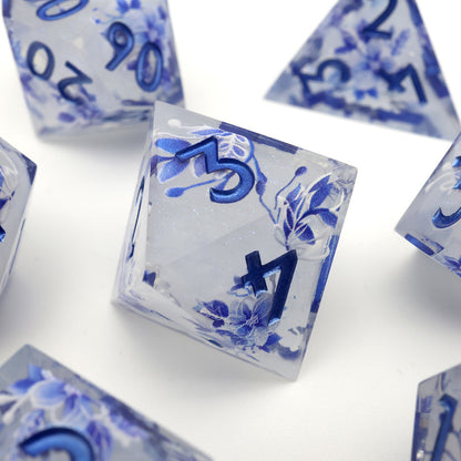 Snowflower | Art Core Dice| 7 Piece Set