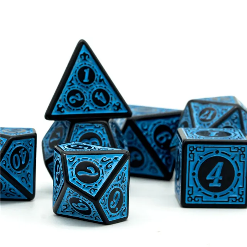 Celestial Runes | Acrylic Dice | 7 Piece Set