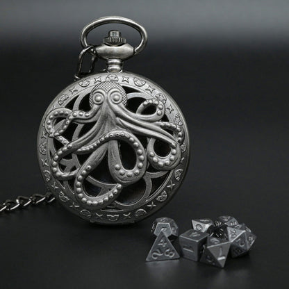 Kraken's Keepsake | Pocket Watch Case | Ancient Silver