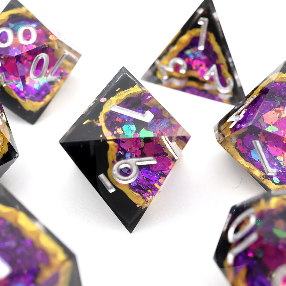 Regal Relic | Geode Dice | 7 Piece Set