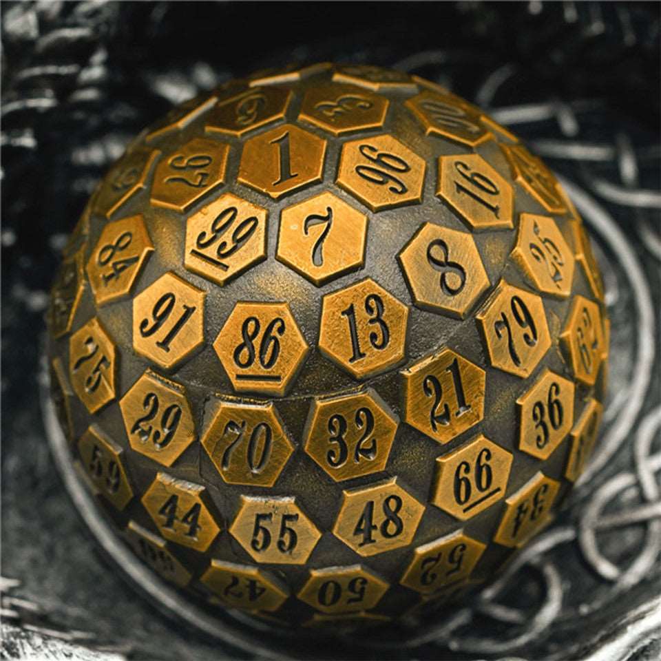 Gold Oracle | 45mm D100 | Metal - Tabletop Dominion