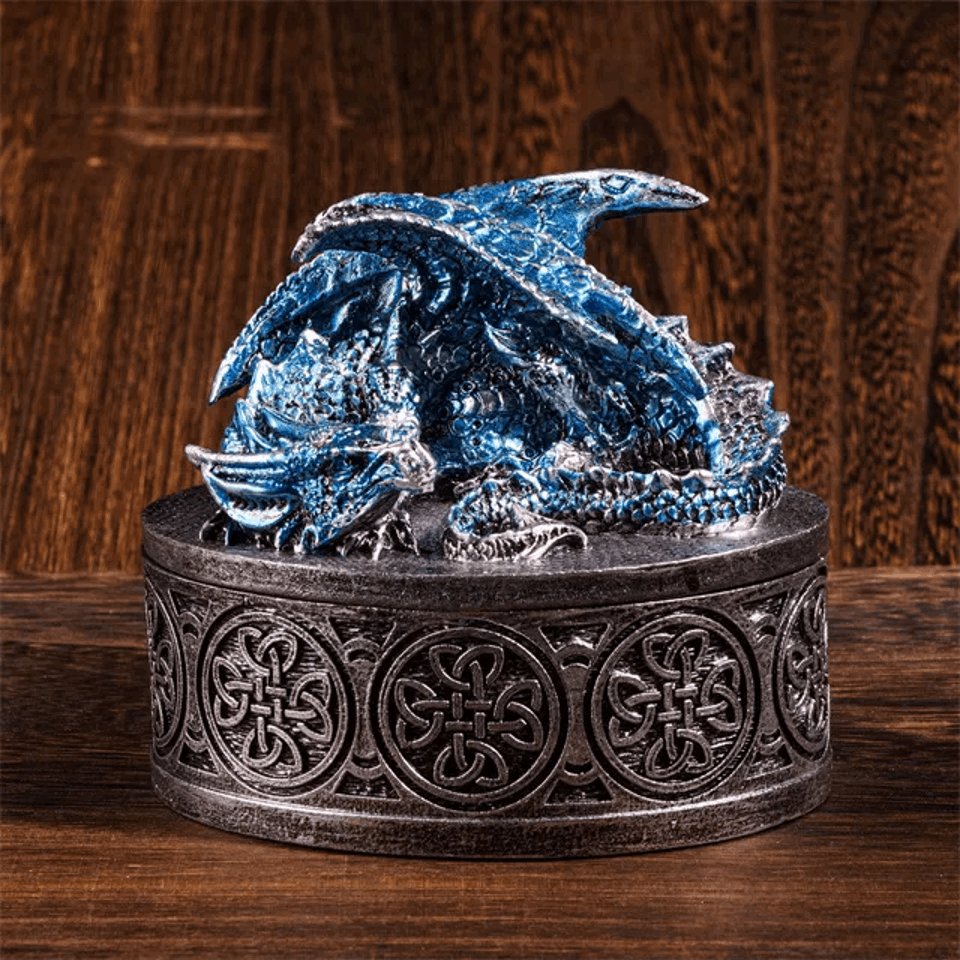 Guardian's Keep | Cast Resin Dice Box | Blue - Tabletop Dominion