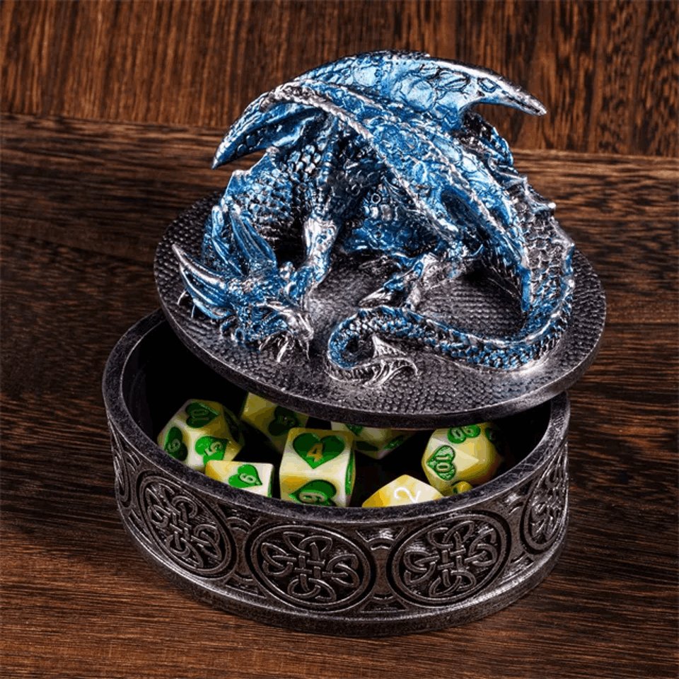 Guardian's Keep | Cast Resin Dice Box | Blue - Tabletop Dominion