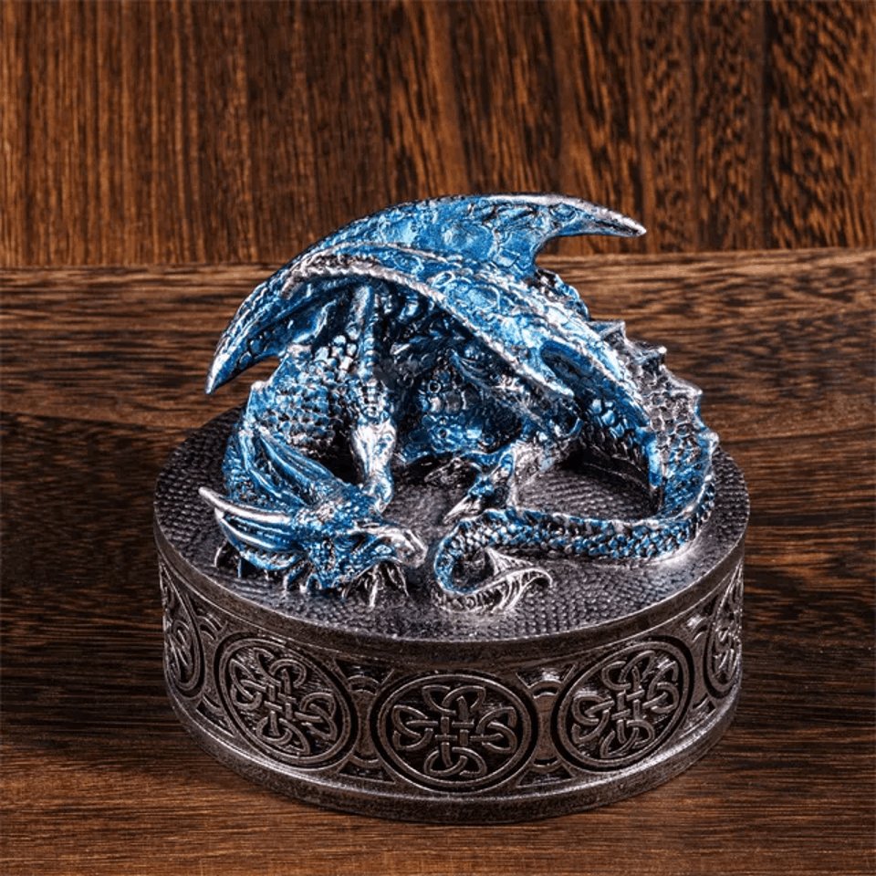 Guardian's Keep | Cast Resin Dice Box | Blue - Tabletop Dominion