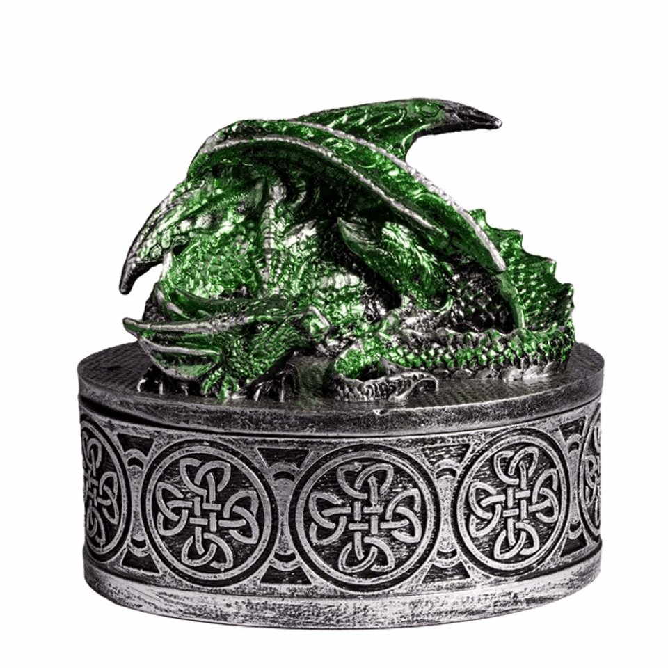 Guardian's Keep | Cast Resin Dice Box | Green - Tabletop Dominion