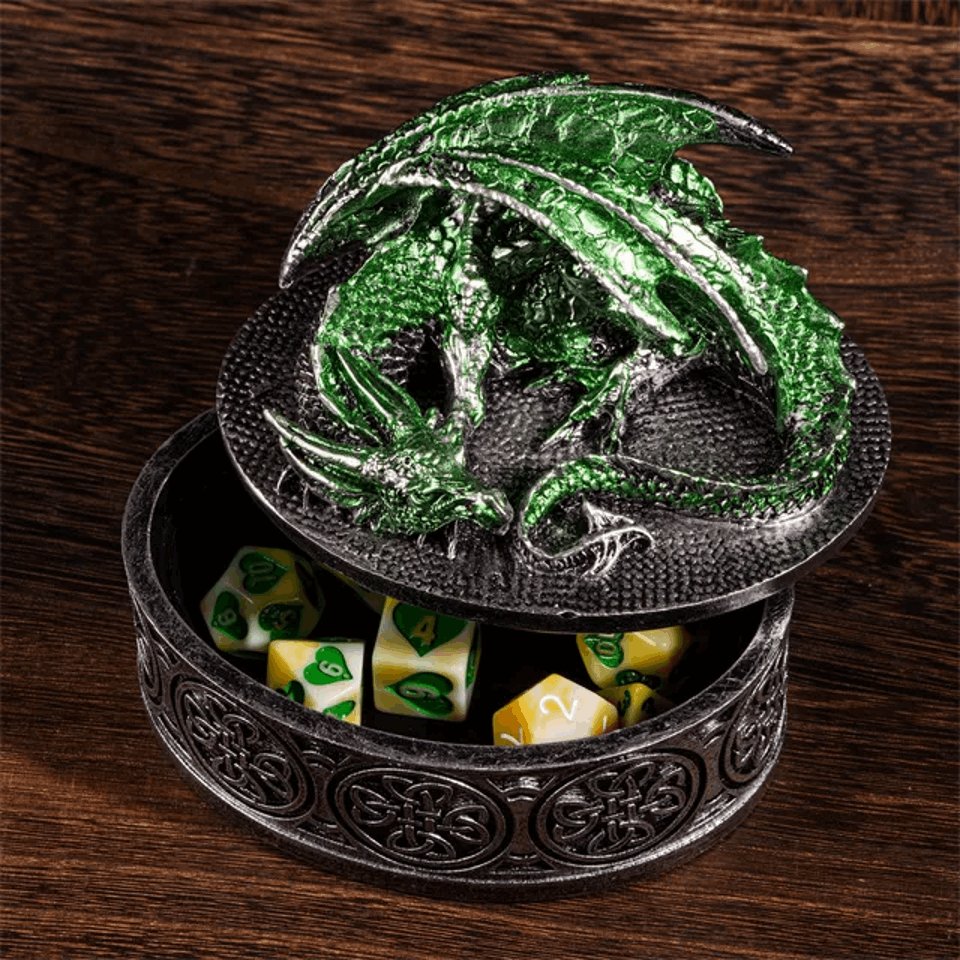 Guardian's Keep | Cast Resin Dice Box | Green - Tabletop Dominion