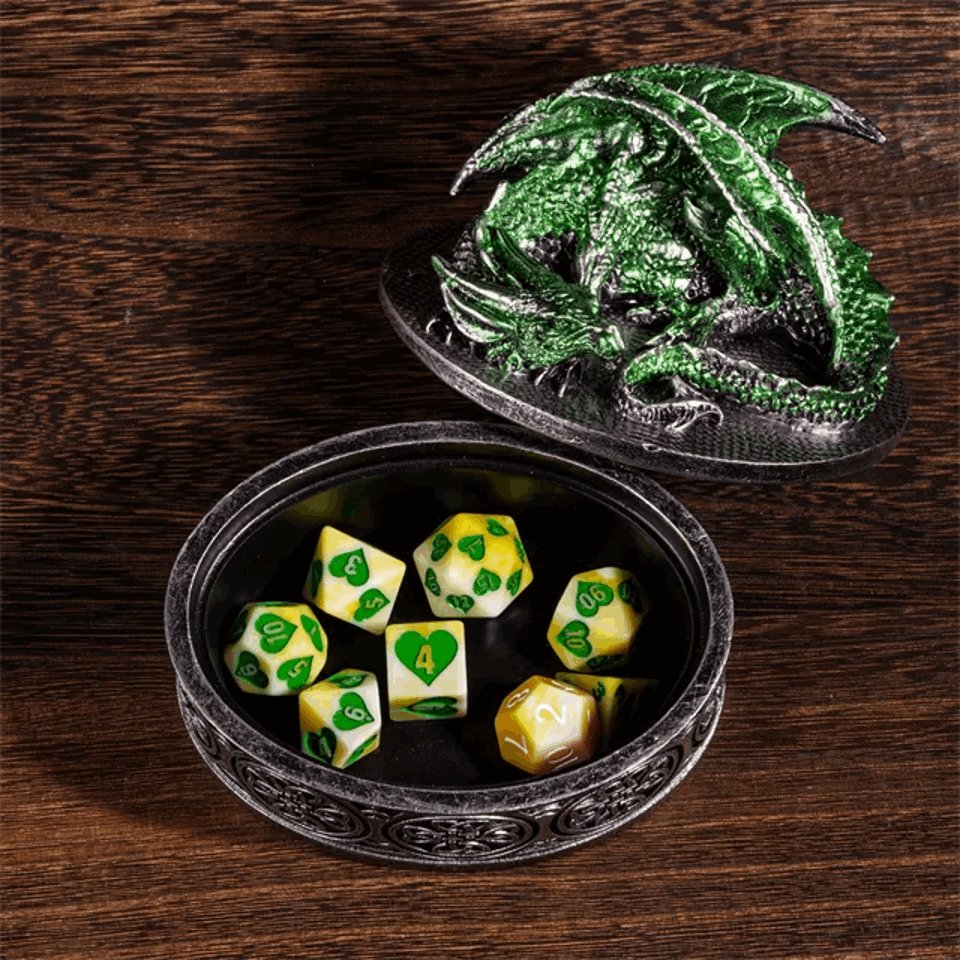 Guardian's Keep | Cast Resin Dice Box | Green - Tabletop Dominion