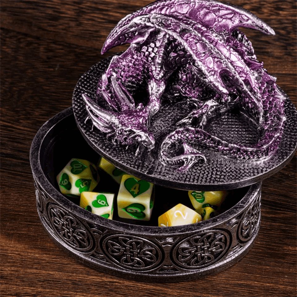 Guardian's Keep | Cast Resin Dice Box | Purple - Tabletop Dominion