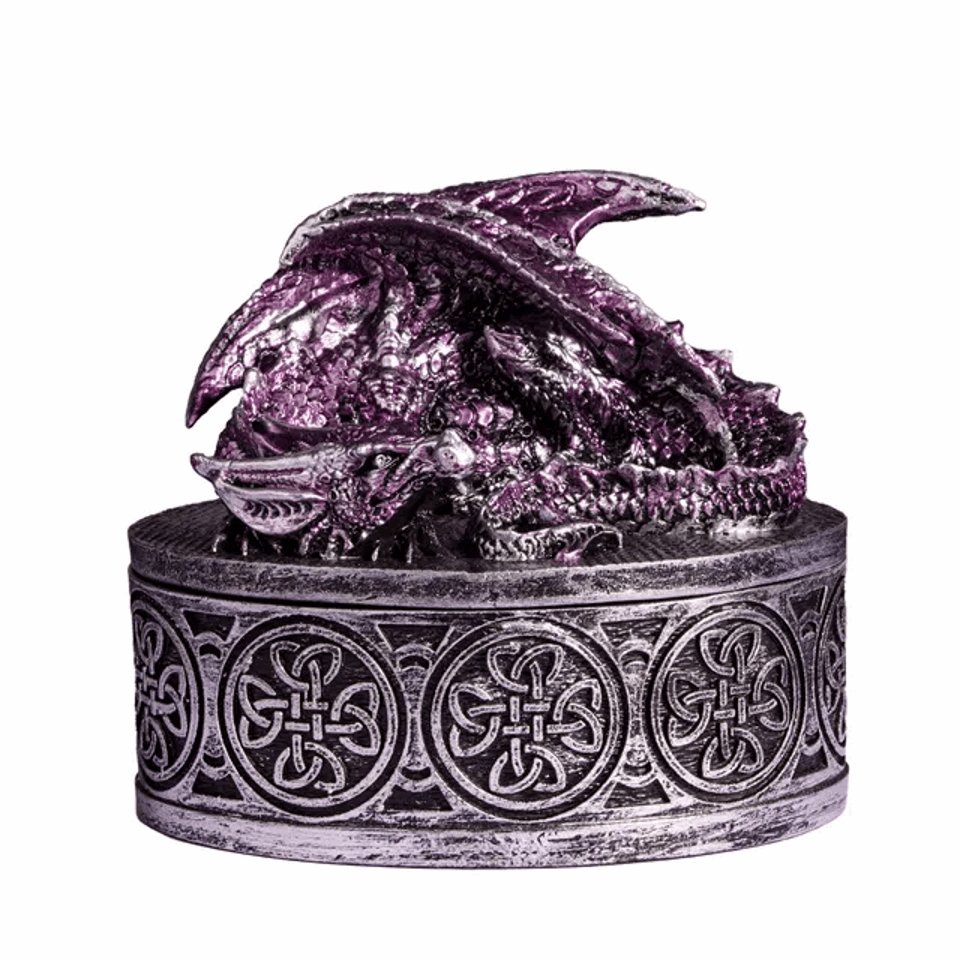 Guardian's Keep | Cast Resin Dice Box | Purple - Tabletop Dominion