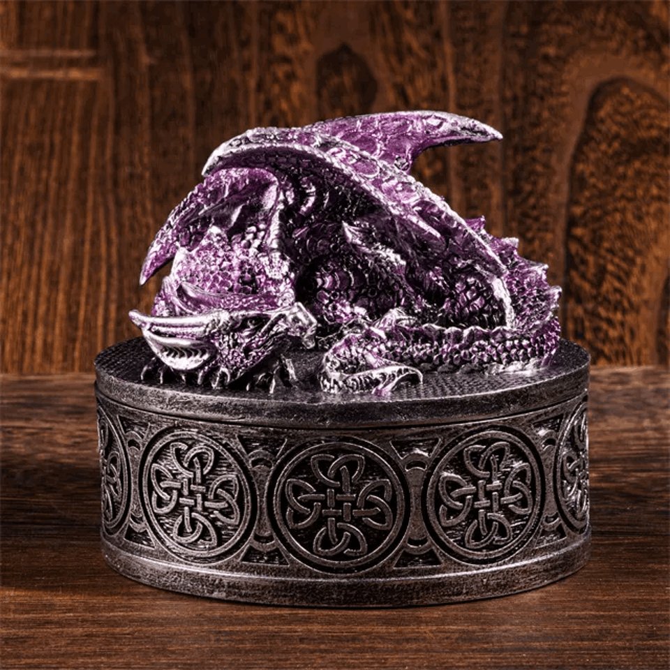 Guardian's Keep | Cast Resin Dice Box | Purple - Tabletop Dominion