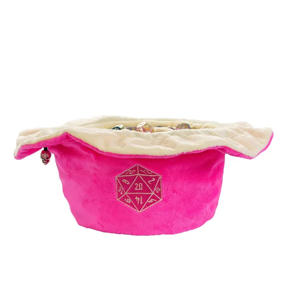 Velvet Vault | Super-Soft Large Dice Bag | Pink