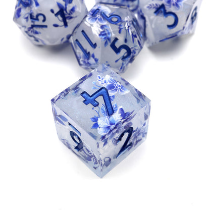 Snowflower | Art Core Dice| 7 Piece Set