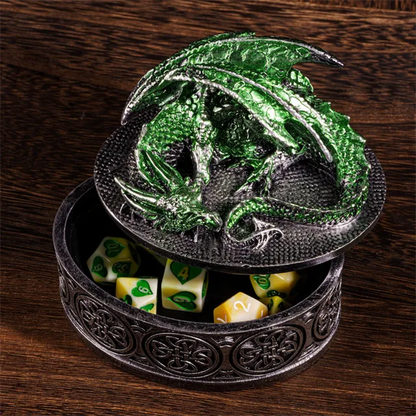 Guardian's Keep | Cast Resin Dice Box | Green