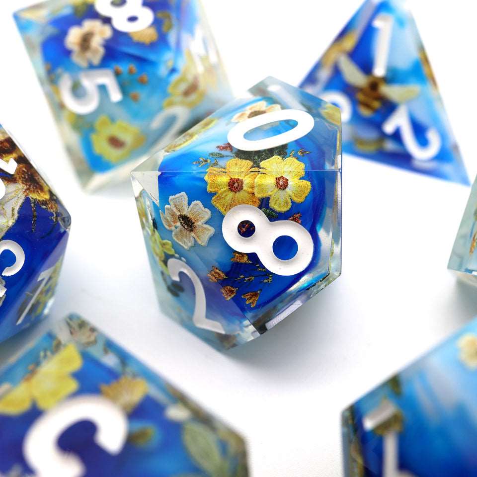 Honeyed Horizon | Art Core Dice| 7 Piece Set - Tabletop Dominion