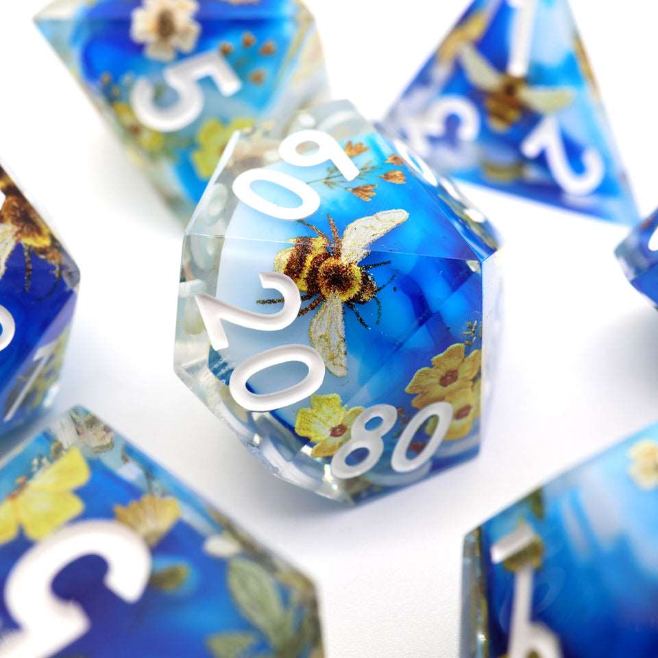 Honeyed Horizon | Art Core Dice| 7 Piece Set - Tabletop Dominion