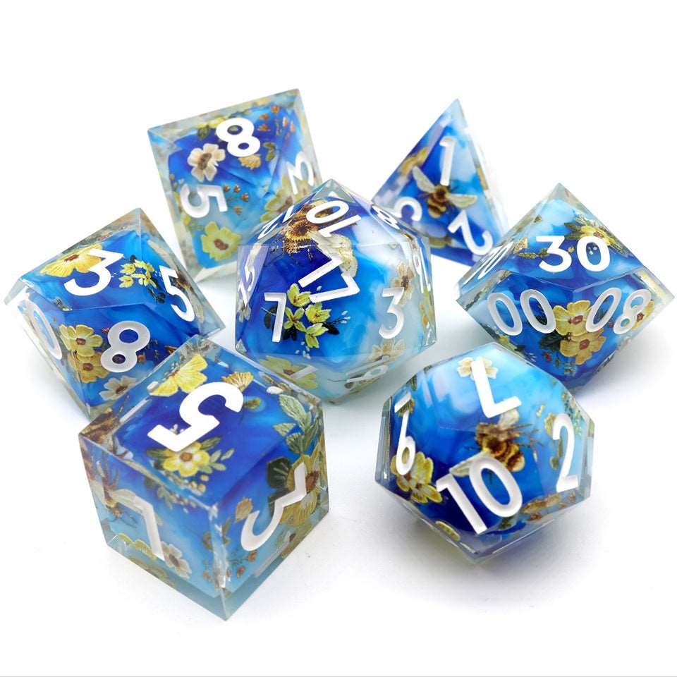 Honeyed Horizon | Art Core Dice| 7 Piece Set - Tabletop Dominion