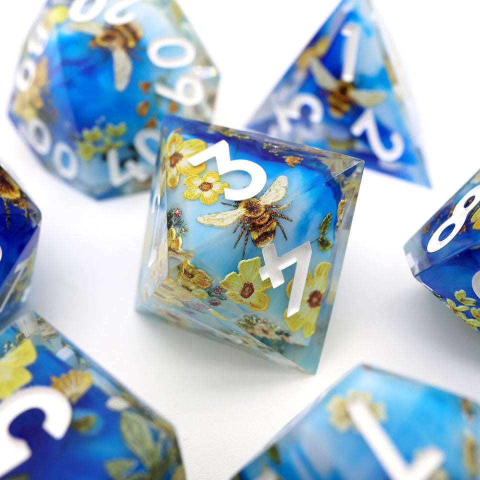 Honeyed Horizon | Art Core Dice| 7 Piece Set - Tabletop Dominion