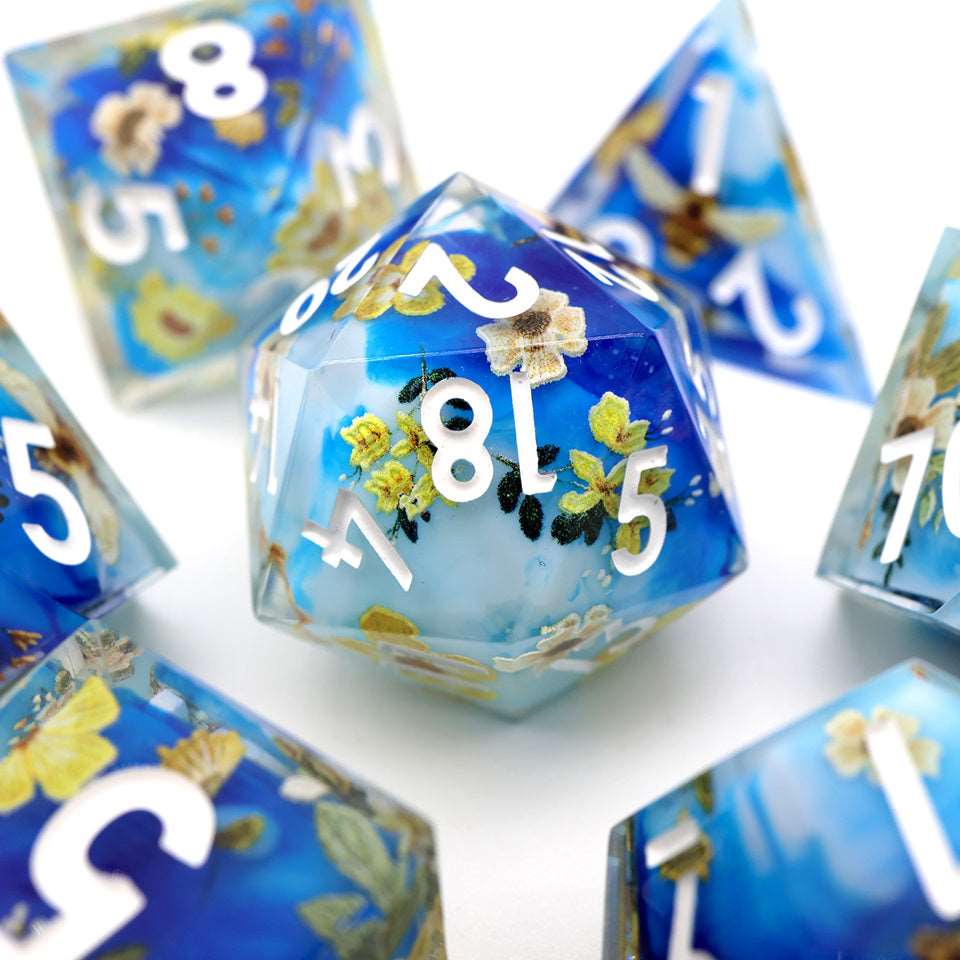 Honeyed Horizon | Art Core Dice| 7 Piece Set - Tabletop Dominion