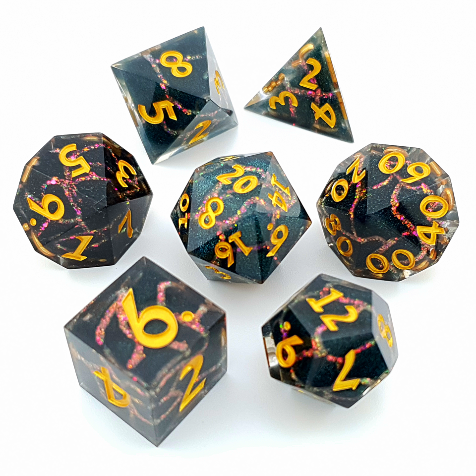 Nebulous Fracture | Sharp Edge Dice | Resin | 7 Piece Set