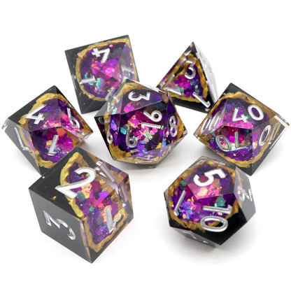 Regal Relic | Geode Dice | 7 Piece Set