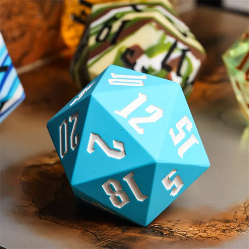 Jester's Bounce | D20 Silicone | Sky Blue