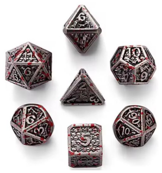 Armoured Knight | Solid Metal Dice | 7 Piece Set