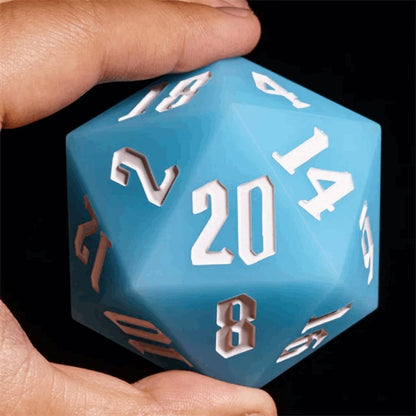 Jester's Bounce | 55mm Luminous D20 Silicone | Blue - Tabletop Dominion